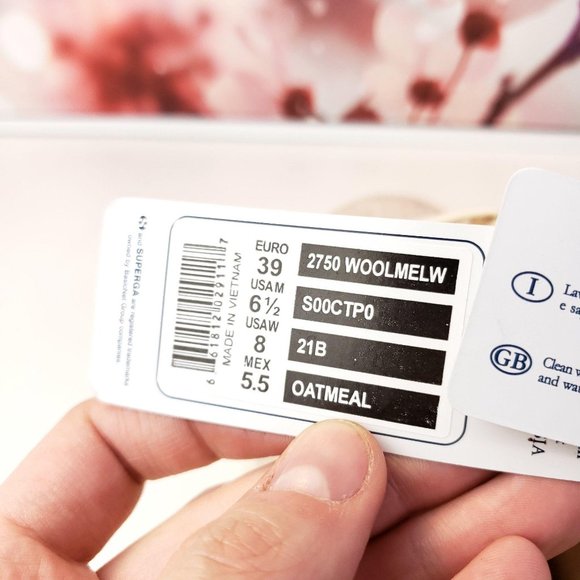 NEW without tag SUPERGA 2750 Wool Blend Lace-Up Sneakers 8. Worn once. - Picture 6 of 8